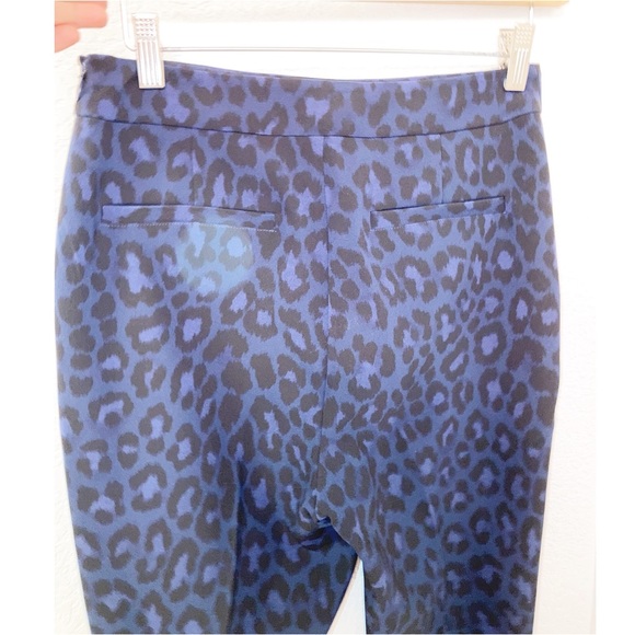 KATE SPADE Cobalt Blue Leopard Print Ankle Pants SZ: 2 - Picture 7 of 10
